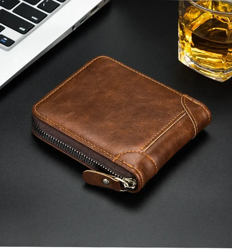 Unisex Wallet Retro Vintage Wallet European and American Horizontal Style PU Leather Multi Functional Coin Card Holder Wallets