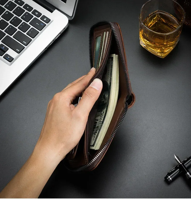 Unisex Wallet Retro Vintage Wallet European and American Horizontal Style PU Leather Multi Functional Coin Card Holder Wallets
