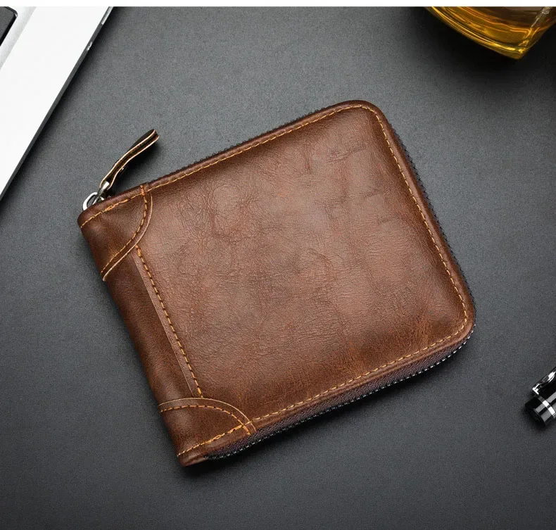 Unisex Wallet Retro Vintage Wallet European and American Horizontal Style PU Leather Multi Functional Coin Card Holder Wallets