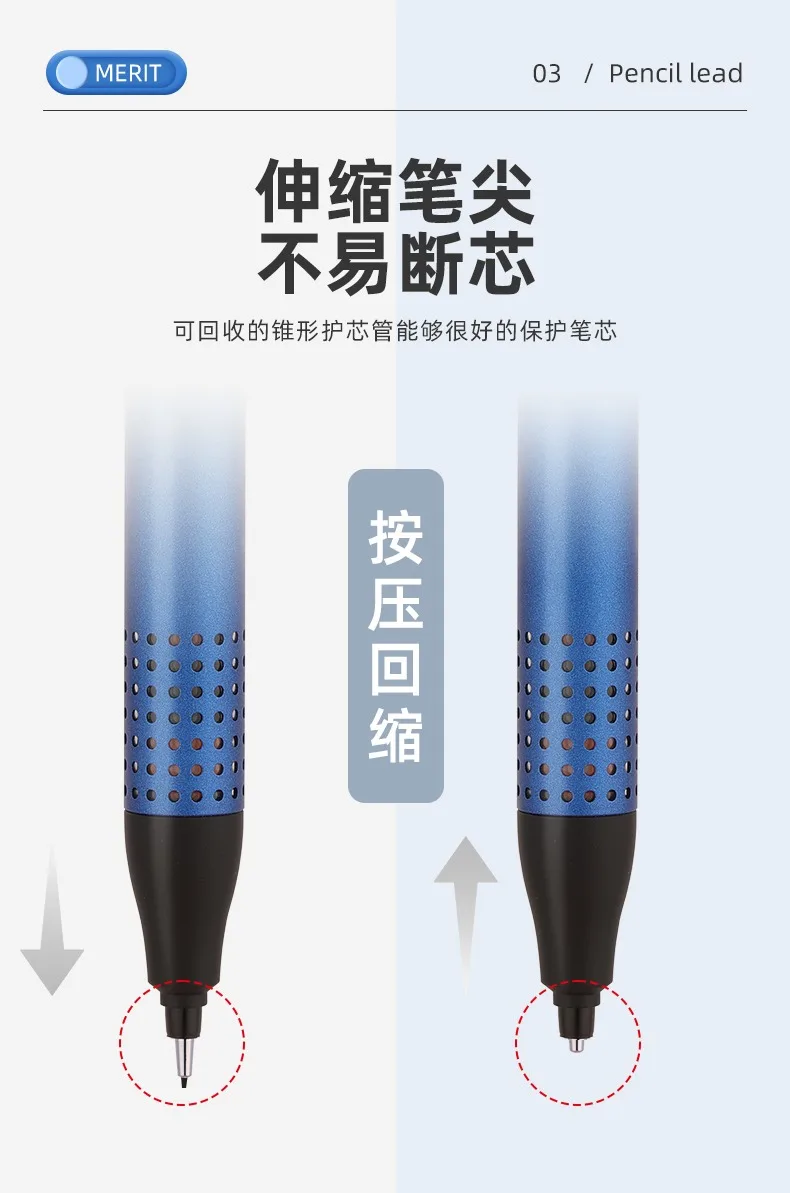 Uni Kuru Toga Metallic Mechanical Pencil 0.5MM Lead Advance Upgrade Model M5-1030 Automatic Rotation Japanese School Stationery