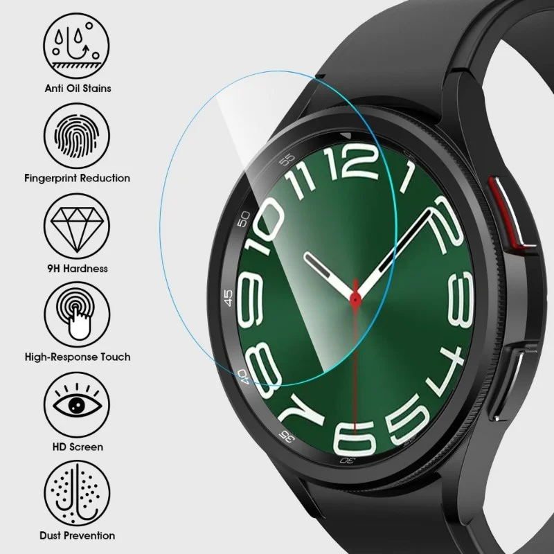3Pcs Tempered Glass For Samsung Galaxy Watch Ultra 6 8 Classic 5 4 40mm 44mm 47mm Screen Protector With Tool Easy Install Kit