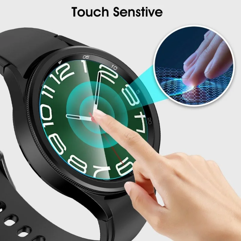 3Pcs Tempered Glass For Samsung Galaxy Watch Ultra 6 8 Classic 5 4 40mm 44mm 47mm Screen Protector With Tool Easy Install Kit