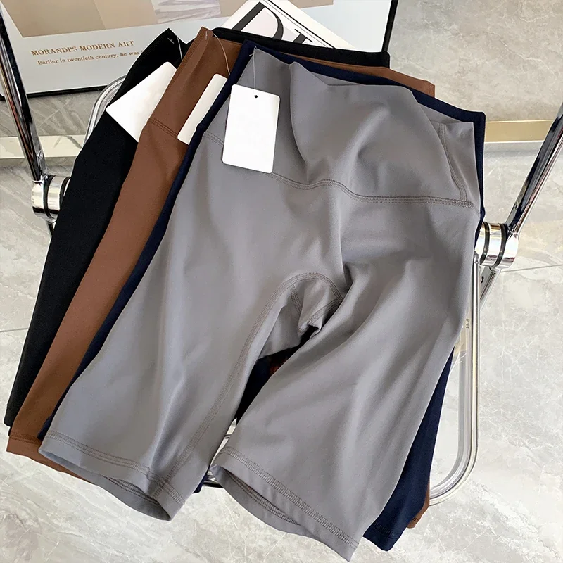 Summer Yoga Shorts Elastic Breathable Tights Leggings Quick Dried Sports Fitness Yoga Cycling Athletic Gym Shorts