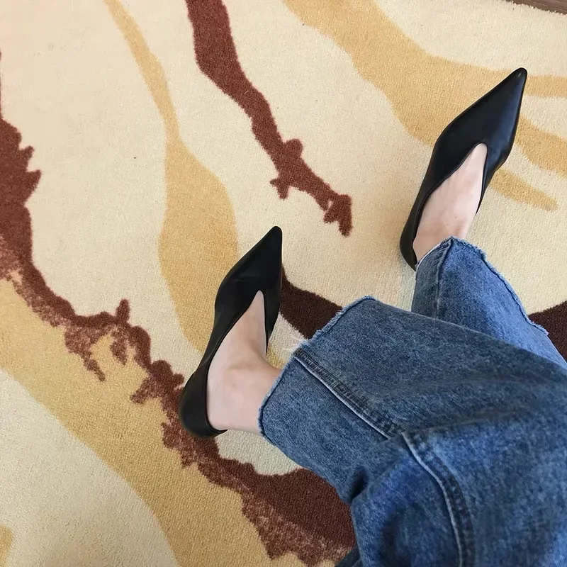 Trend Women Shoes Flats Sandals Summer New Pointed Toe Retro Oxford Shoes Mules Casual Ladies Shoes Walking