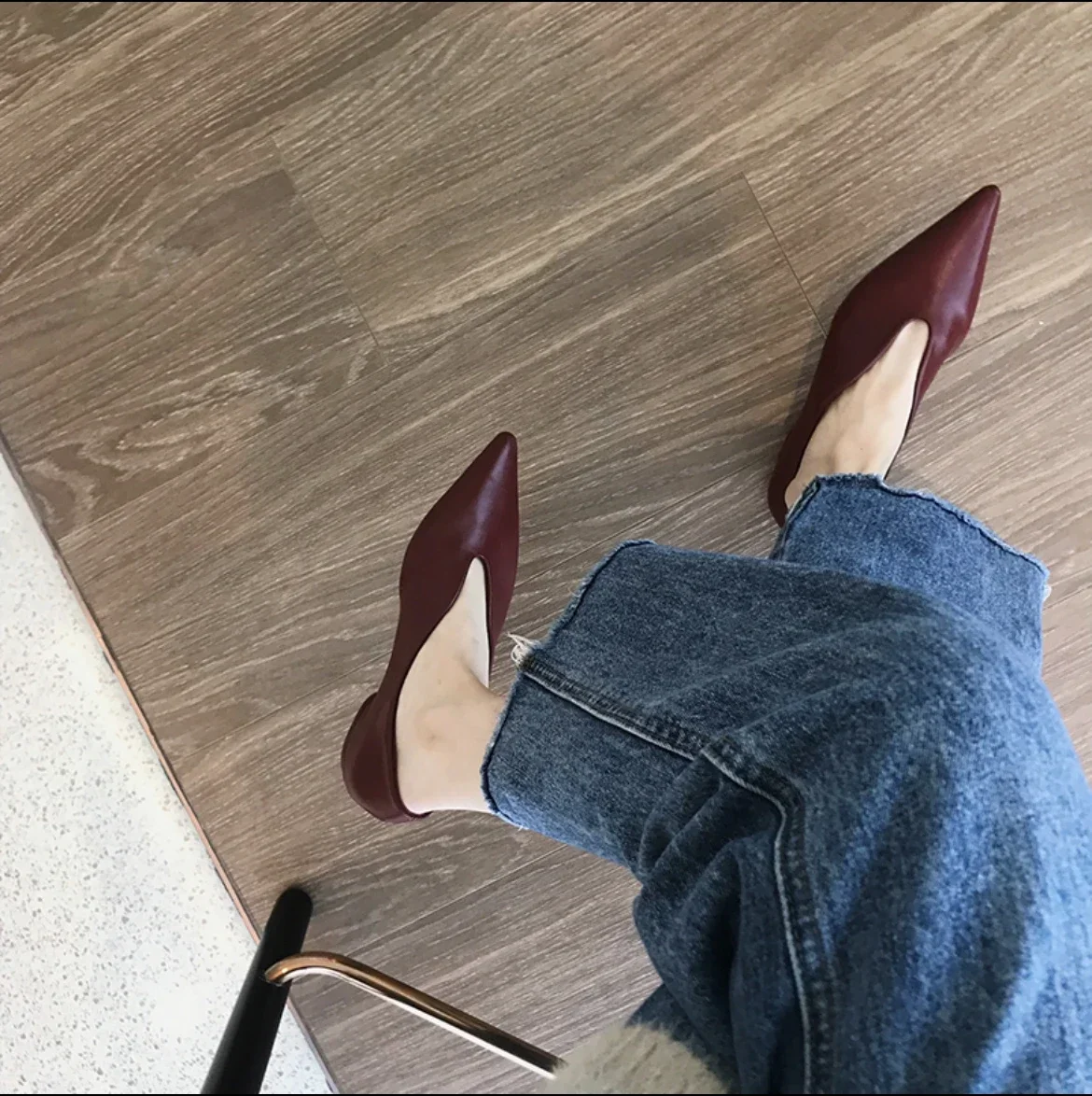 Trend Women Shoes Flats Sandals Summer New Pointed Toe Retro Oxford Shoes Mules Casual Ladies Shoes Walking