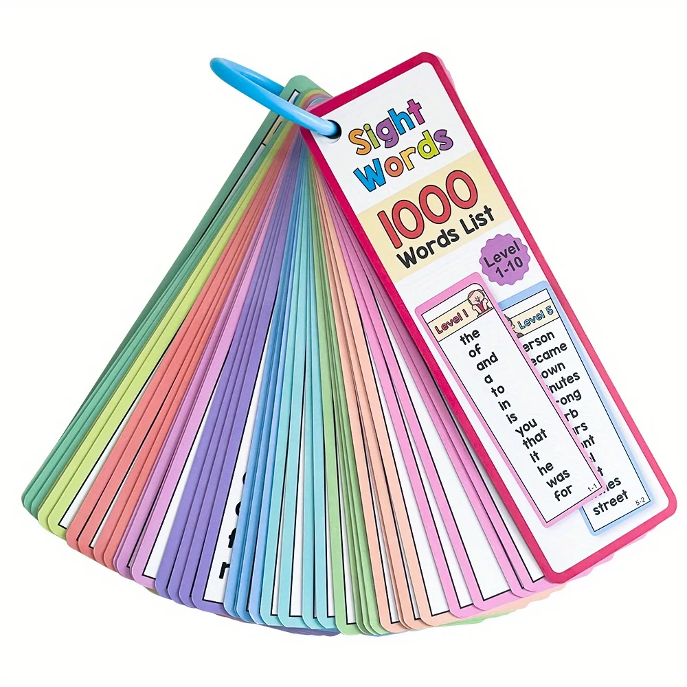 1000 Sight Words List English Educational Flash Cards Vocabulary Building High Frequency Words Teacher Teaching Aids Montessori