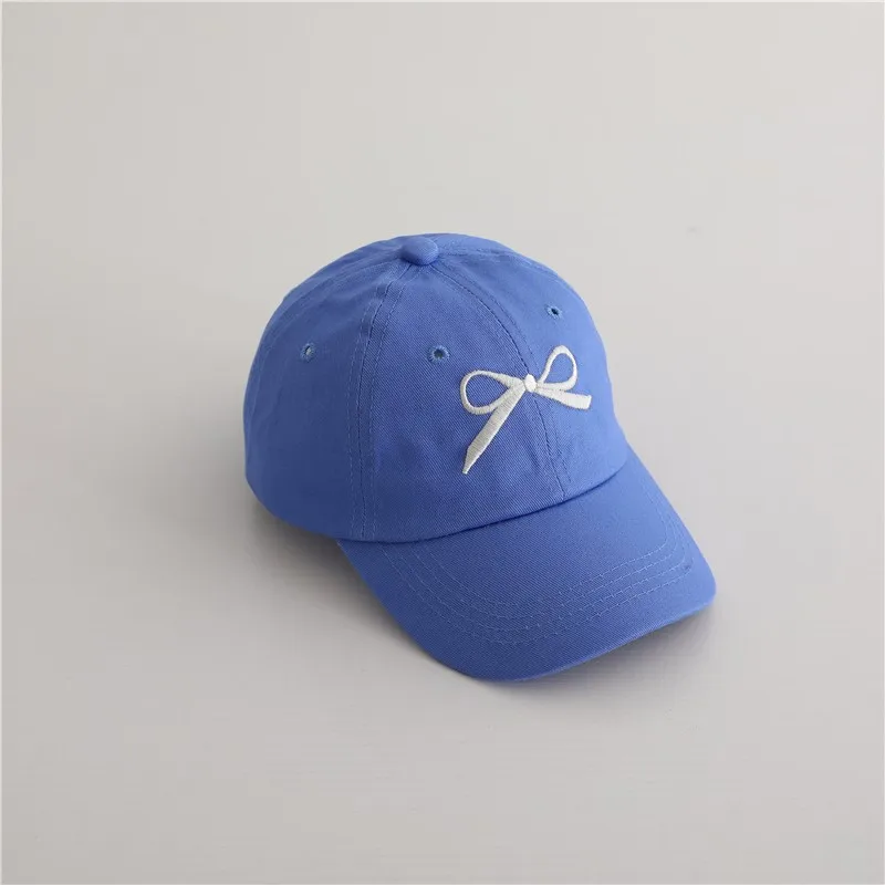 Fashion Children Embroidery Bow Baseball Hats Kids Accessories Boy Girl Vacation Sunscreen Hat Cotton Baby Adjustable Casual Cap