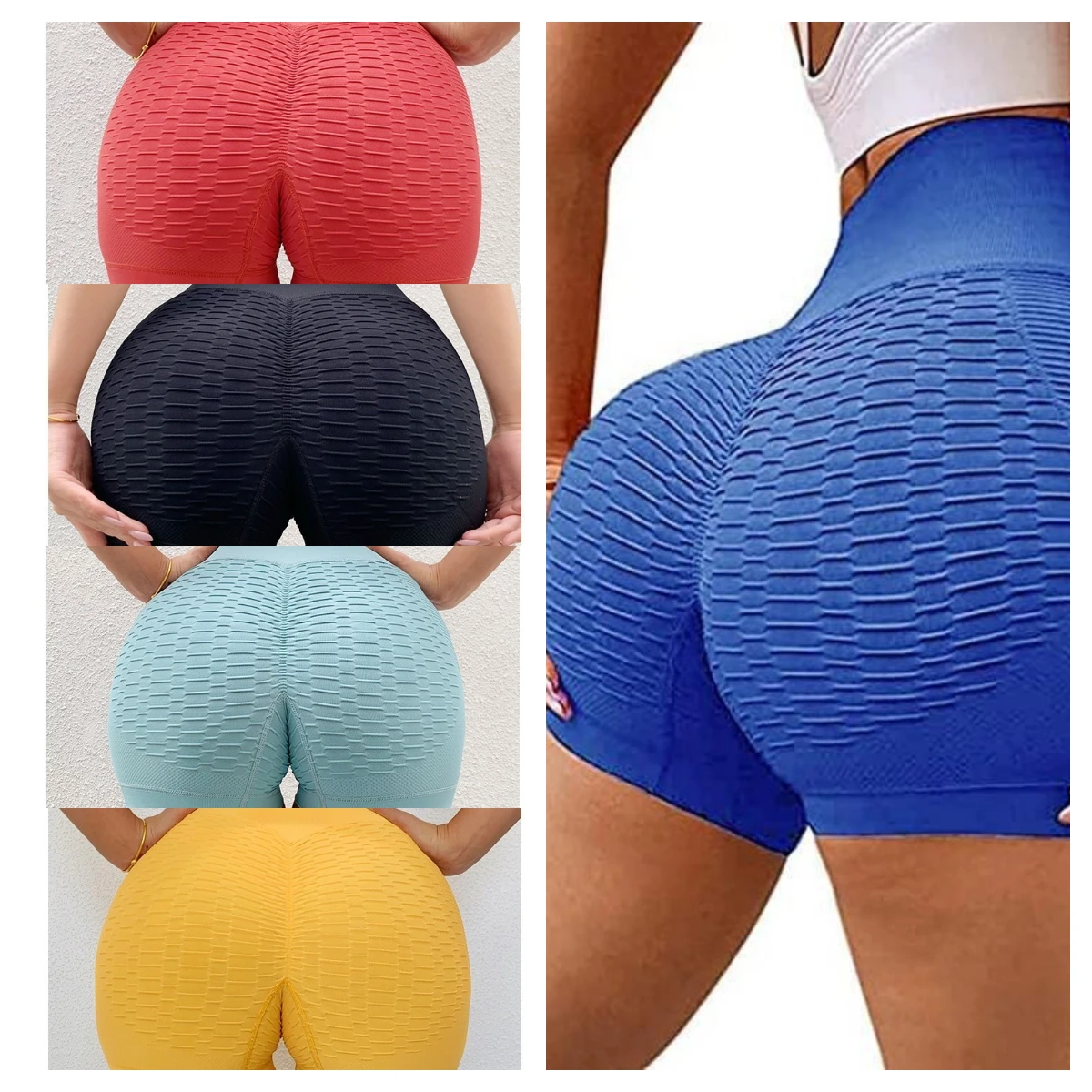 Sports Yoga Shorts High Waist Lift Hip Shorts Lycra Fitness Pants Women Outdoor Running Shorts