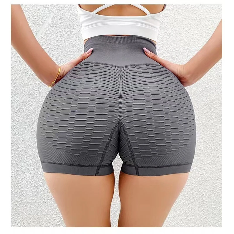 Sports Yoga Shorts High Waist Lift Hip Shorts Lycra Fitness Pants Women Outdoor Running Shorts