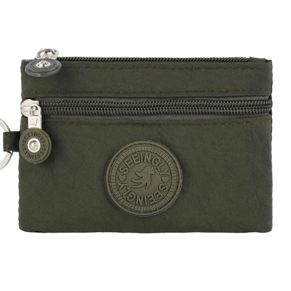 Canvas Money Coin Purse 2024 New with Key Ring Waterproof Credit Card Holoder Wear-resistant Wallet Money Bag Male Female