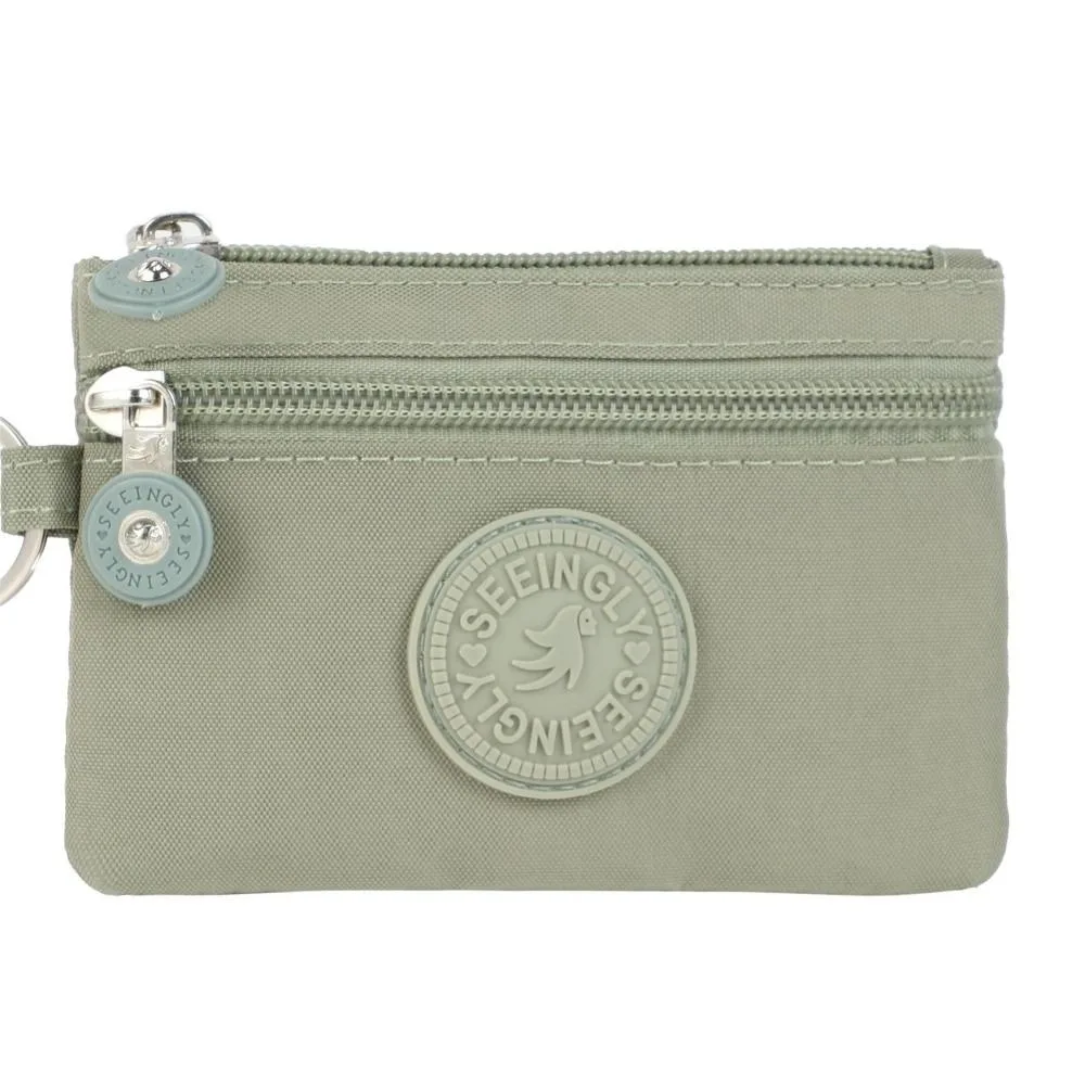 Canvas Money Coin Purse 2024 New with Key Ring Waterproof Credit Card Holoder Wear-resistant Wallet Money Bag Male Female