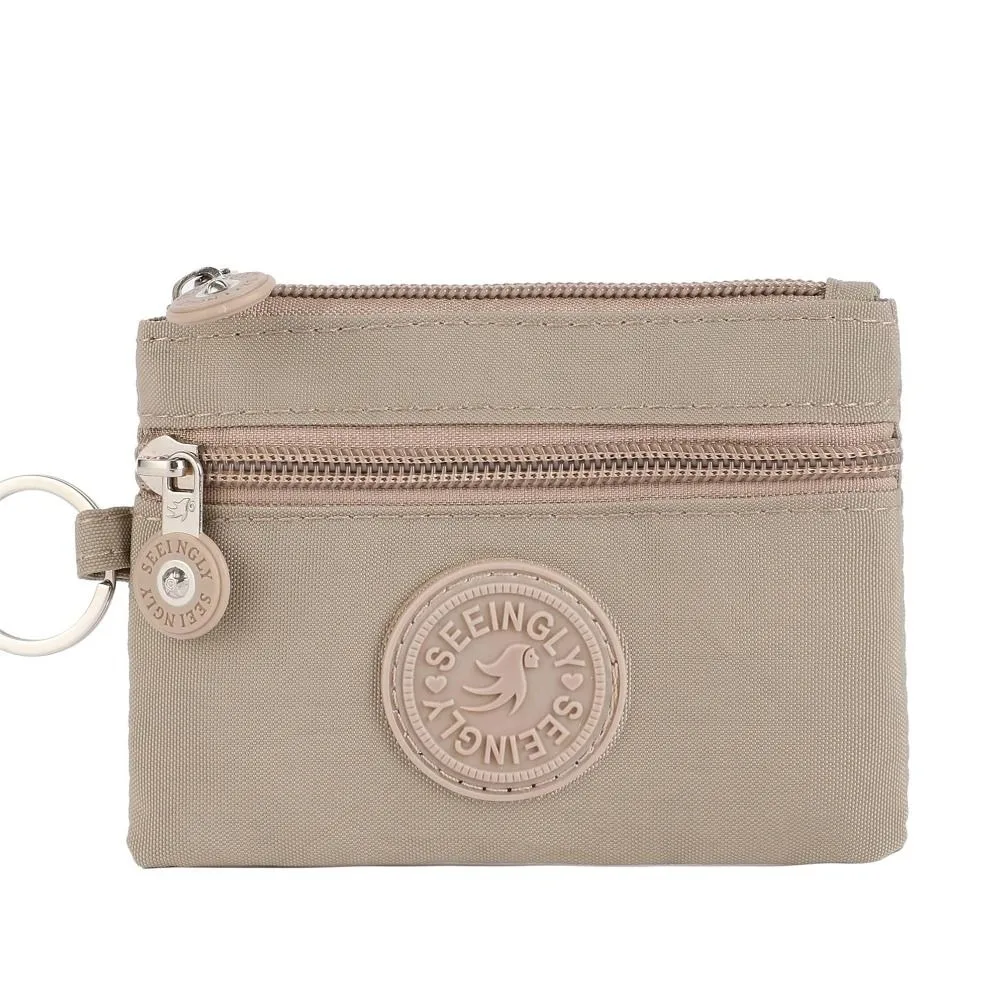 Canvas Money Coin Purse 2024 New with Key Ring Waterproof Credit Card Holoder Wear-resistant Wallet Money Bag Male Female