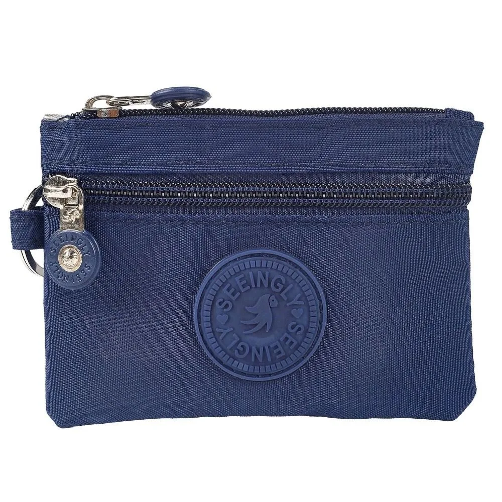 Canvas Money Coin Purse 2024 New with Key Ring Waterproof Credit Card Holoder Wear-resistant Wallet Money Bag Male Female