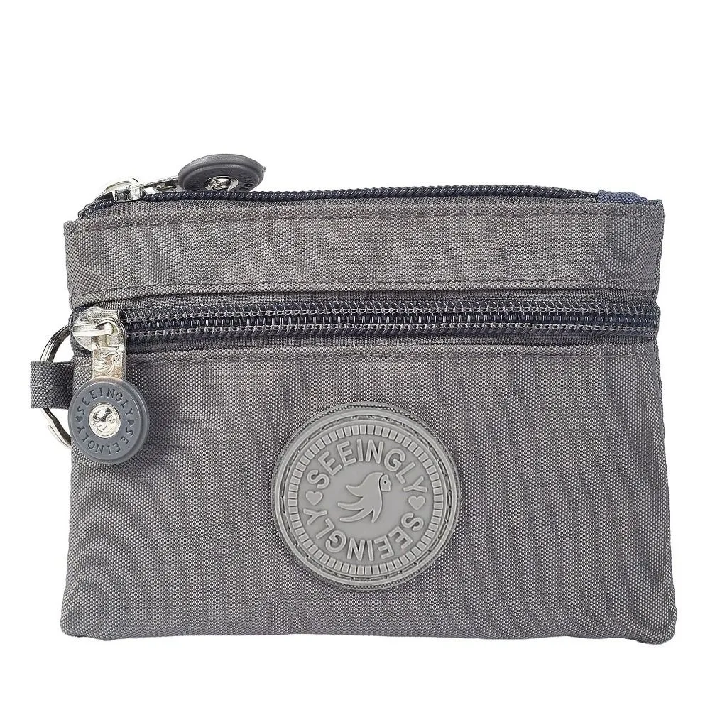 Canvas Money Coin Purse 2024 New with Key Ring Waterproof Credit Card Holoder Wear-resistant Wallet Money Bag Male Female