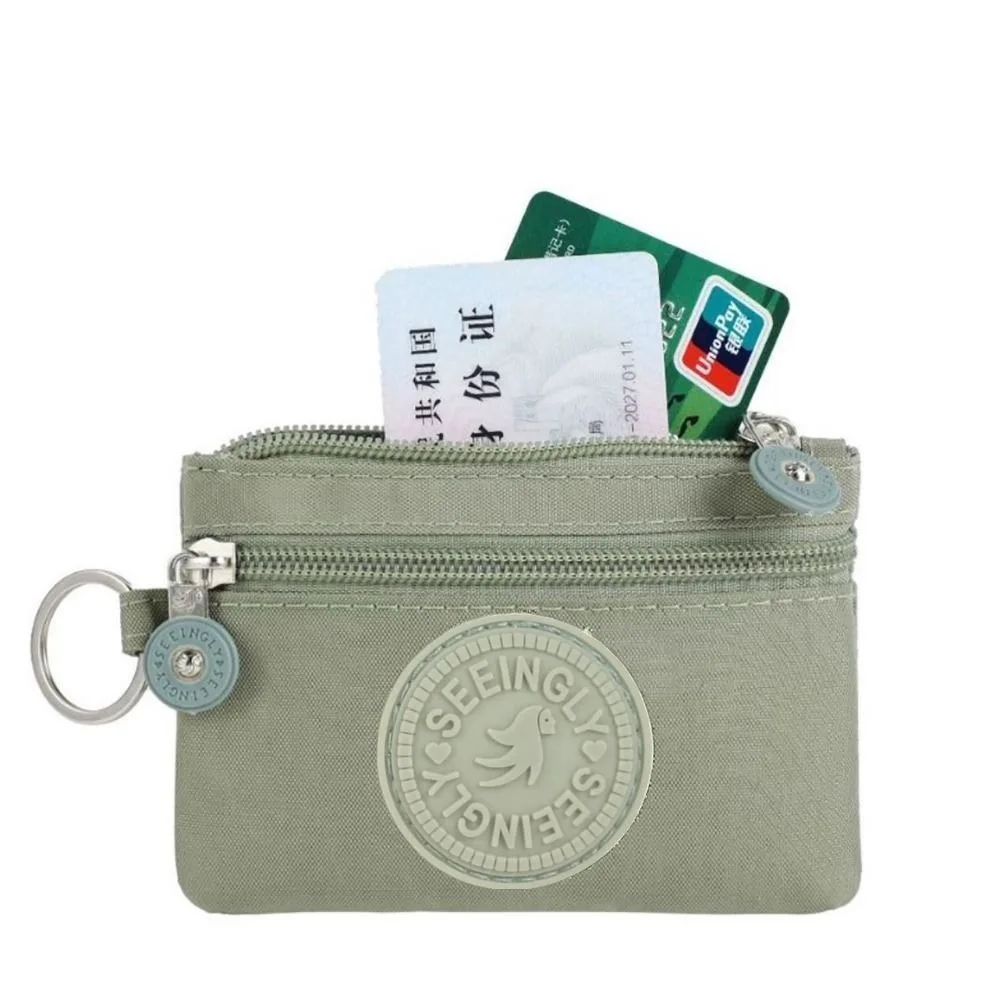 Canvas Money Coin Purse 2024 New with Key Ring Waterproof Credit Card Holoder Wear-resistant Wallet Money Bag Male Female