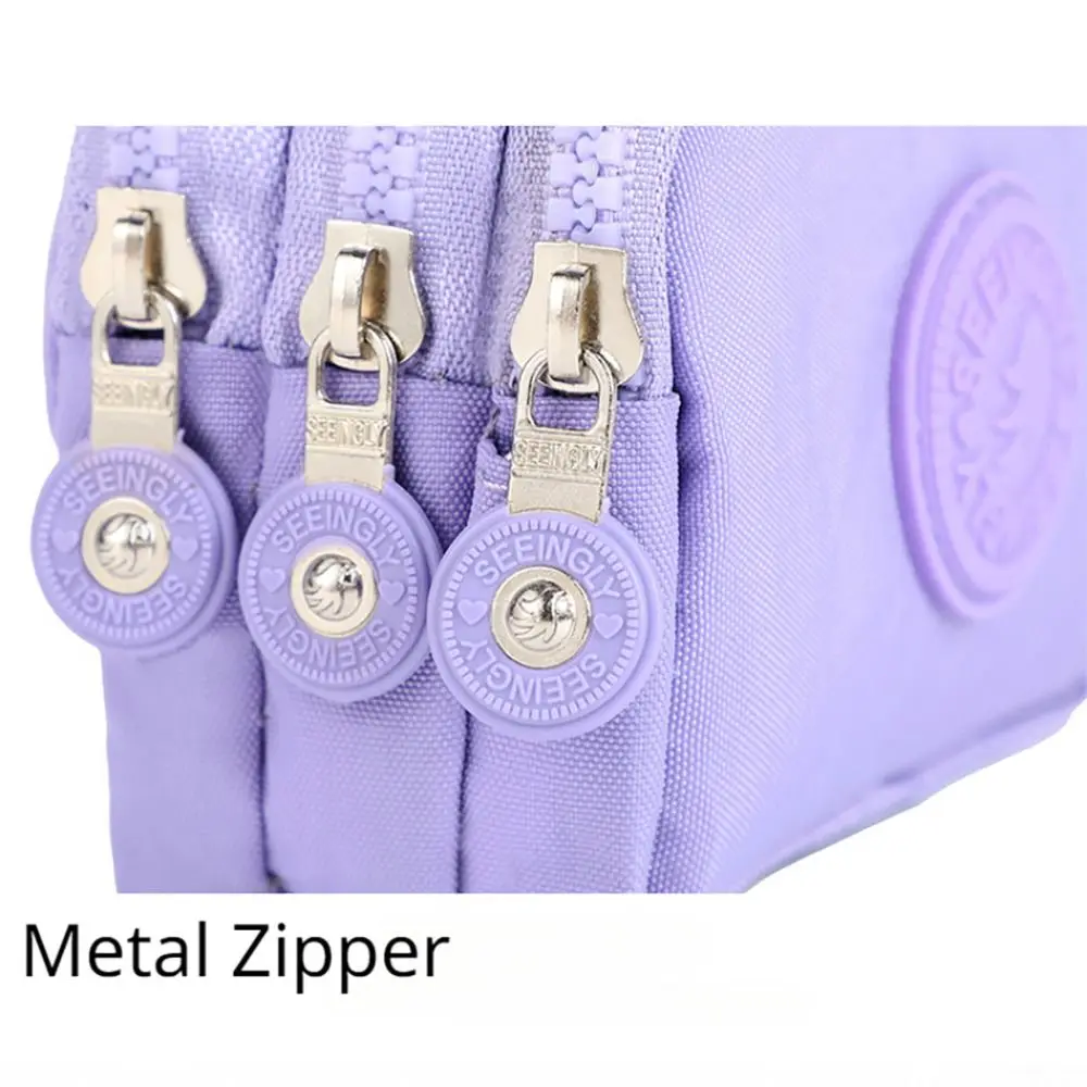 Universal Card Holder Coin Bags Three Layers Large Capacity Purse Zipper Waterproof Wallet Bank ID Credit Card Keys Earphone
