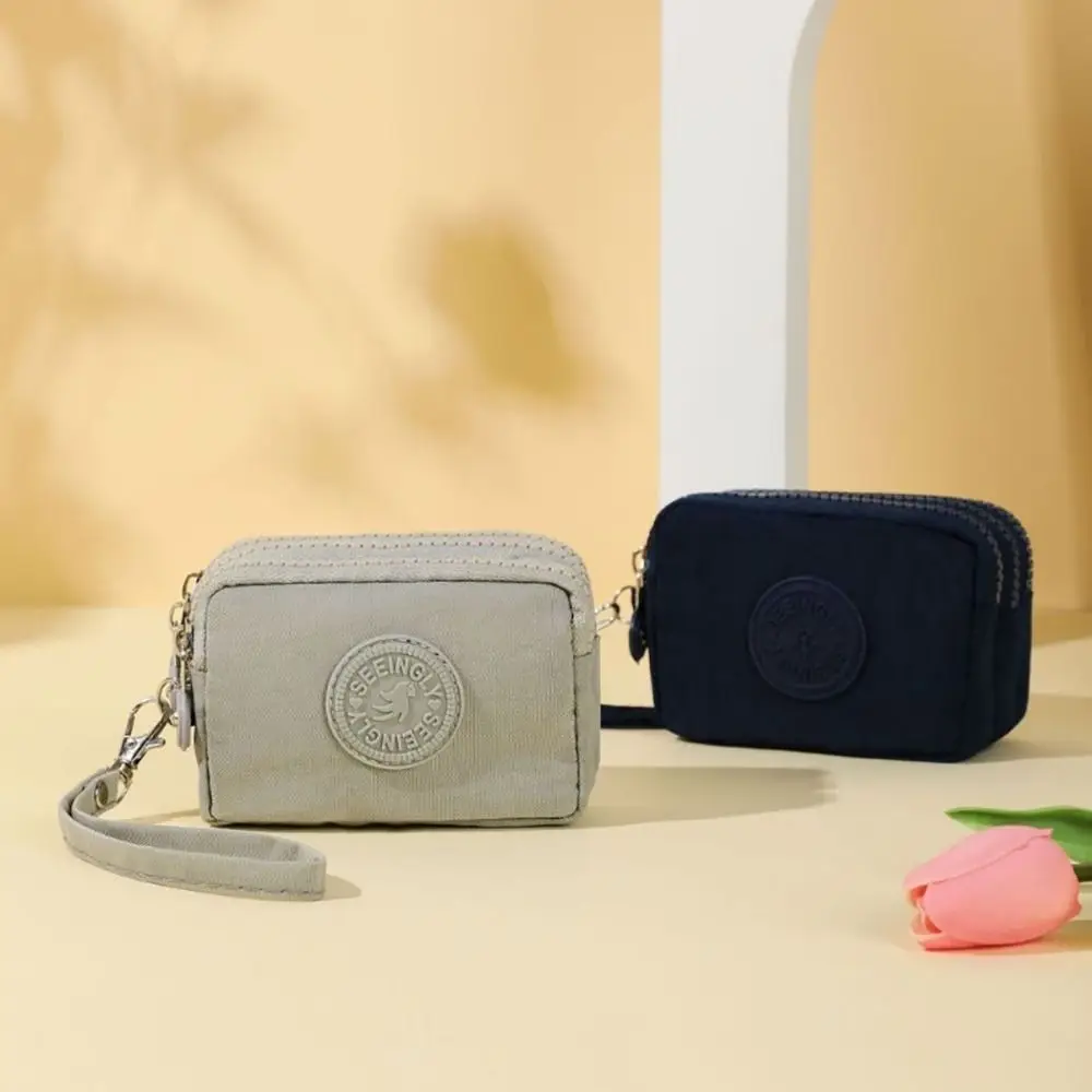 Universal Card Holder Coin Bags Three Layers Large Capacity Purse Zipper Waterproof Wallet Bank ID Credit Card Keys Earphone