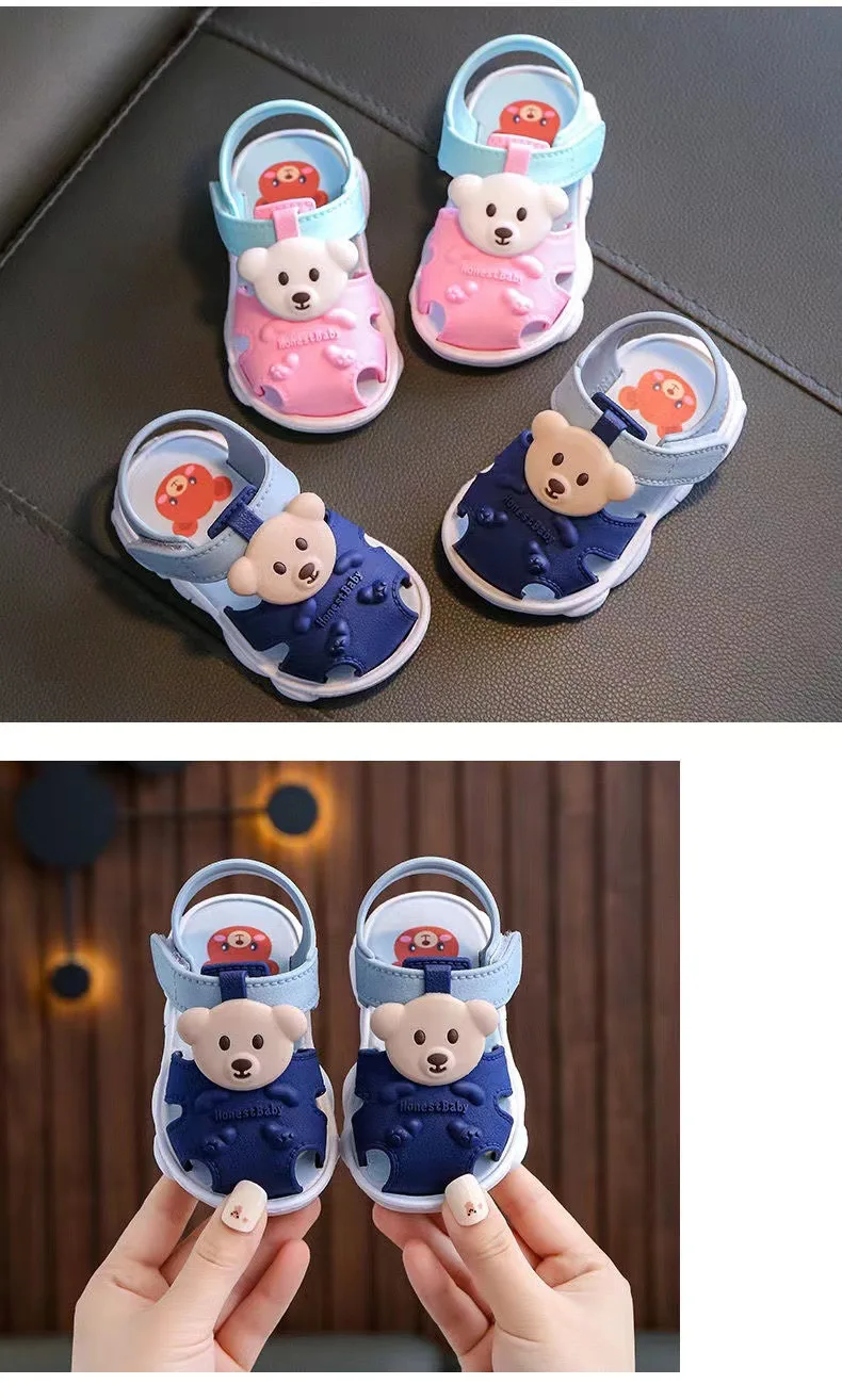 1-3 Years Baby Sandals Summer Little Kids Beach Shoes For Baby Quick Dry Toddler Boys Girls Cute Sandals Brown, Pink, Red, Blue