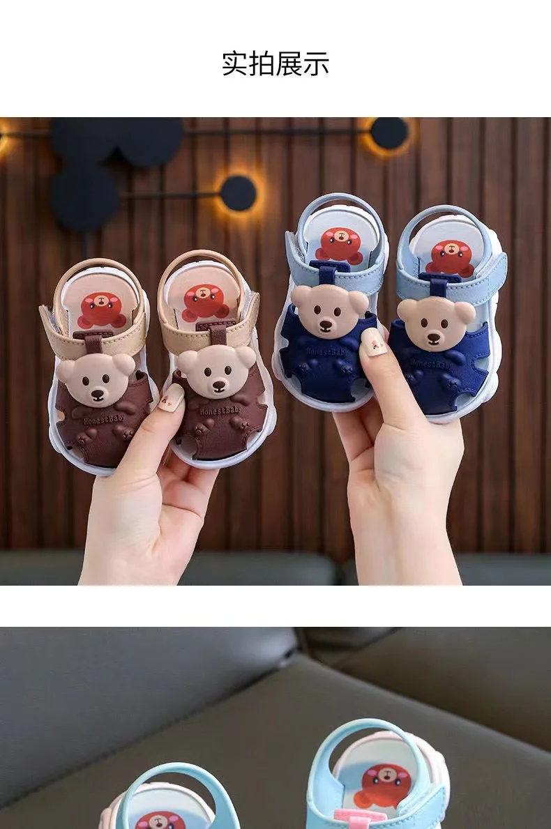 1-3 Years Baby Sandals Summer Little Kids Beach Shoes For Baby Quick Dry Toddler Boys Girls Cute Sandals Brown, Pink, Red, Blue