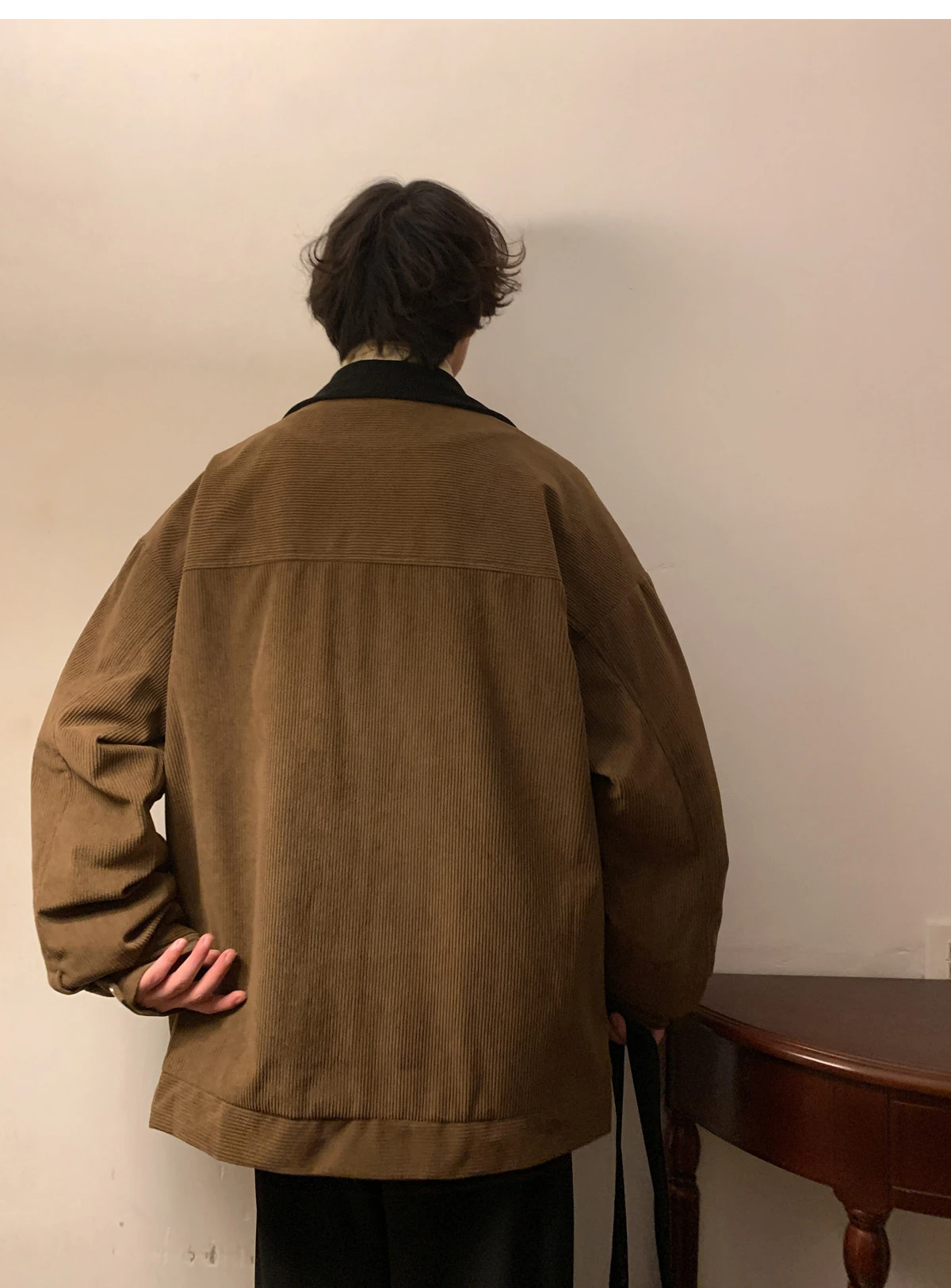 American Style Vintage 2026 Men Jacket Windbreakers Zipper Coats Autumn Loose Cargo Outwear Streetwear Corduroy Jackets M-5XL