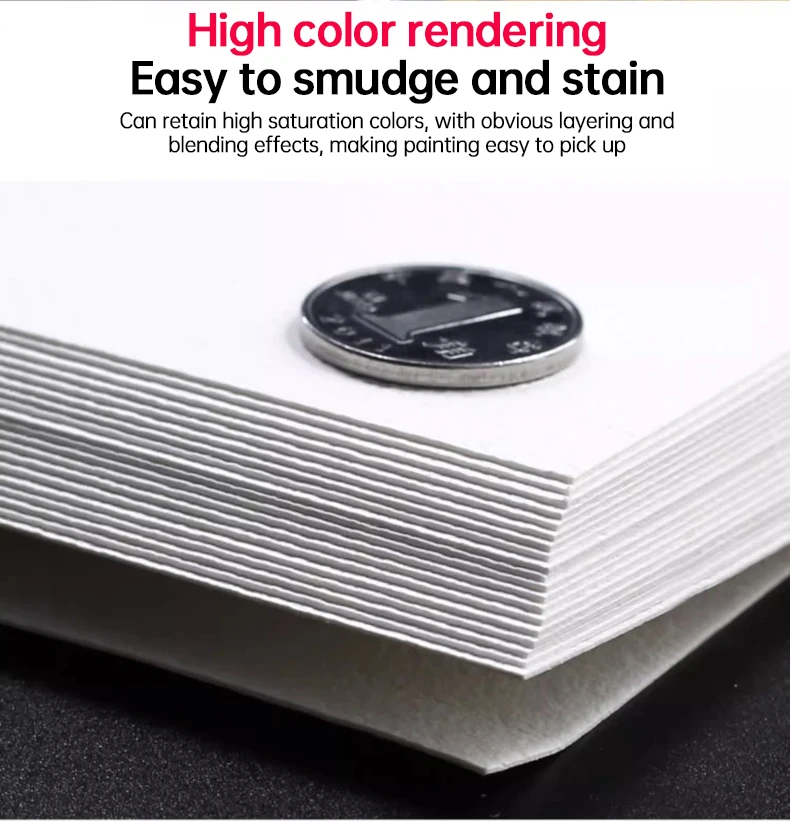 Baohong 300g 100% Cotton Artist Watercolor Drawing Paper Pad 20sheets Aquarell Watercolor Sketchbook For Painting Art Supplies