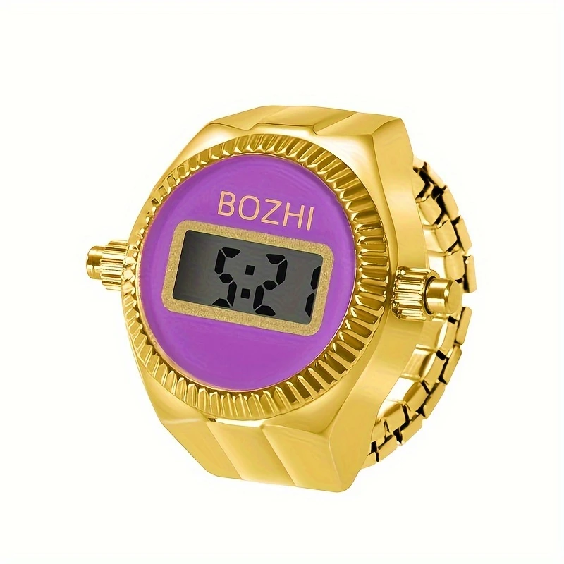 The New Electronic Watch Can See The Time Creative Ring Finger Watch Simple Men And Women Ring Watch