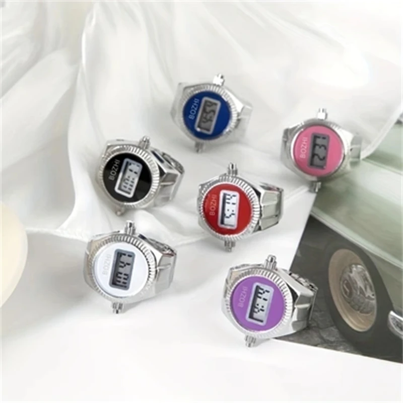 The New Electronic Watch Can See The Time Creative Ring Finger Watch Simple Men And Women Ring Watch
