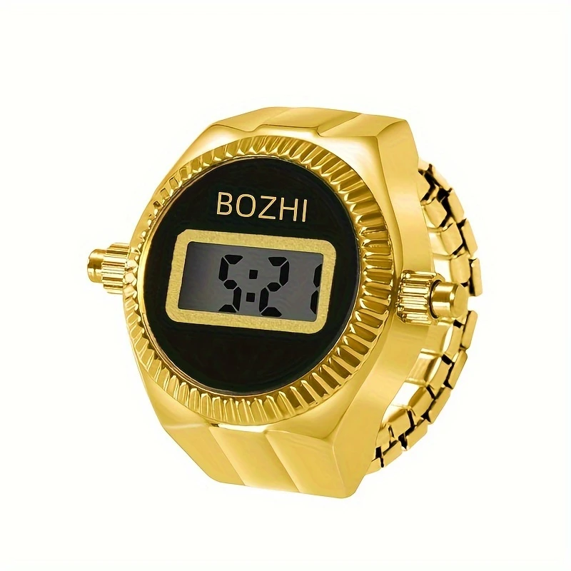 The New Electronic Watch Can See The Time Creative Ring Finger Watch Simple Men And Women Ring Watch