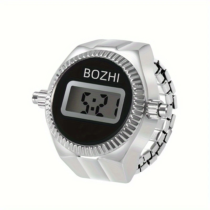 The New Electronic Watch Can See The Time Creative Ring Finger Watch Simple Men And Women Ring Watch