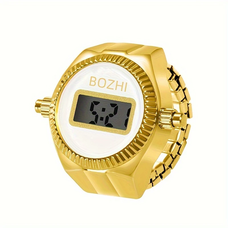 The New Electronic Watch Can See The Time Creative Ring Finger Watch Simple Men And Women Ring Watch