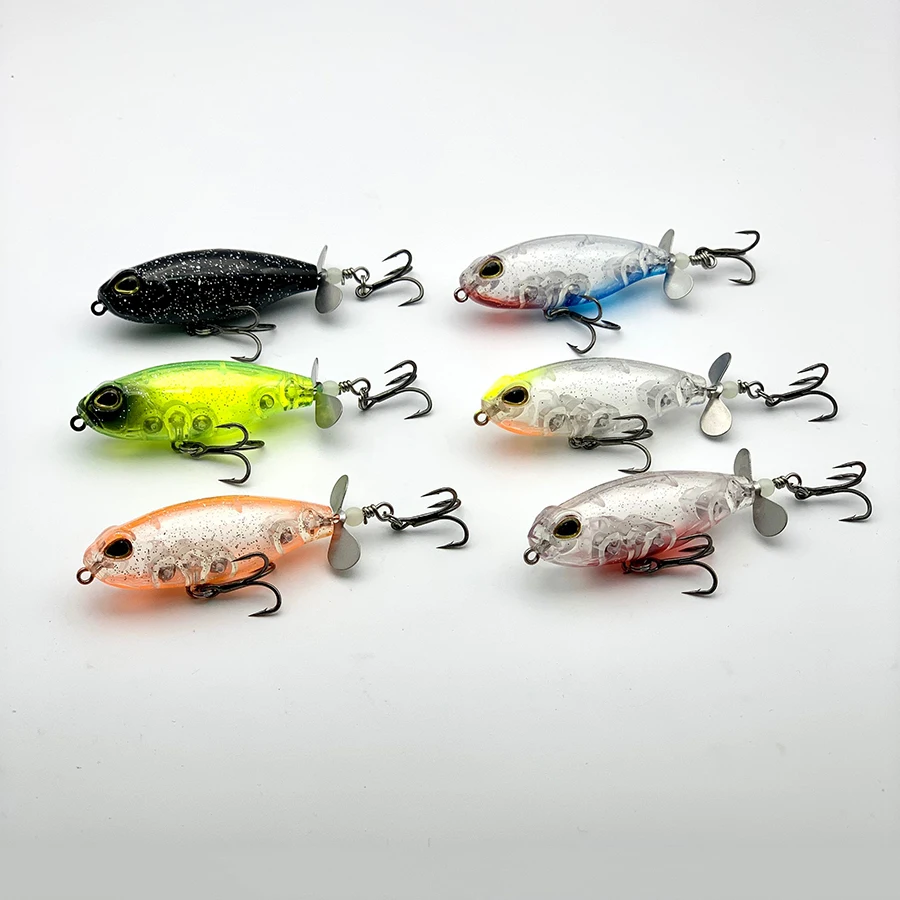 Testar 3g 5g 8g Surface Propeller Pencil Bait Topwater Wobbles Artificial Free Rotating Spin Tail Dogfish Bass Pike Fishing Lure