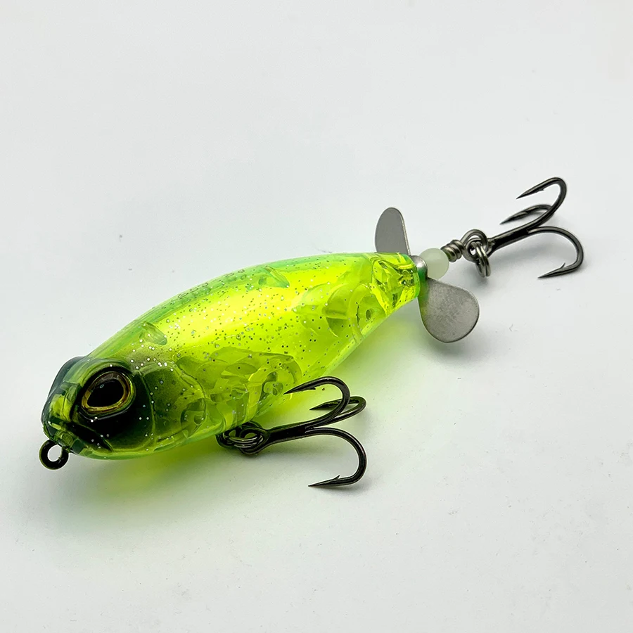 Testar 3g 5g 8g Surface Propeller Pencil Bait Topwater Wobbles Artificial Free Rotating Spin Tail Dogfish Bass Pike Fishing Lure