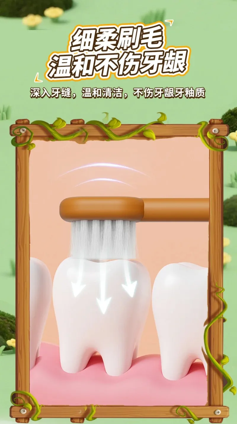 *Italian Brainrot Tung Children's Toothbrush Anime Soft Nylon Bristle Toothbrush Travel Cartoon Cute Funny Teeth Brush Whitening