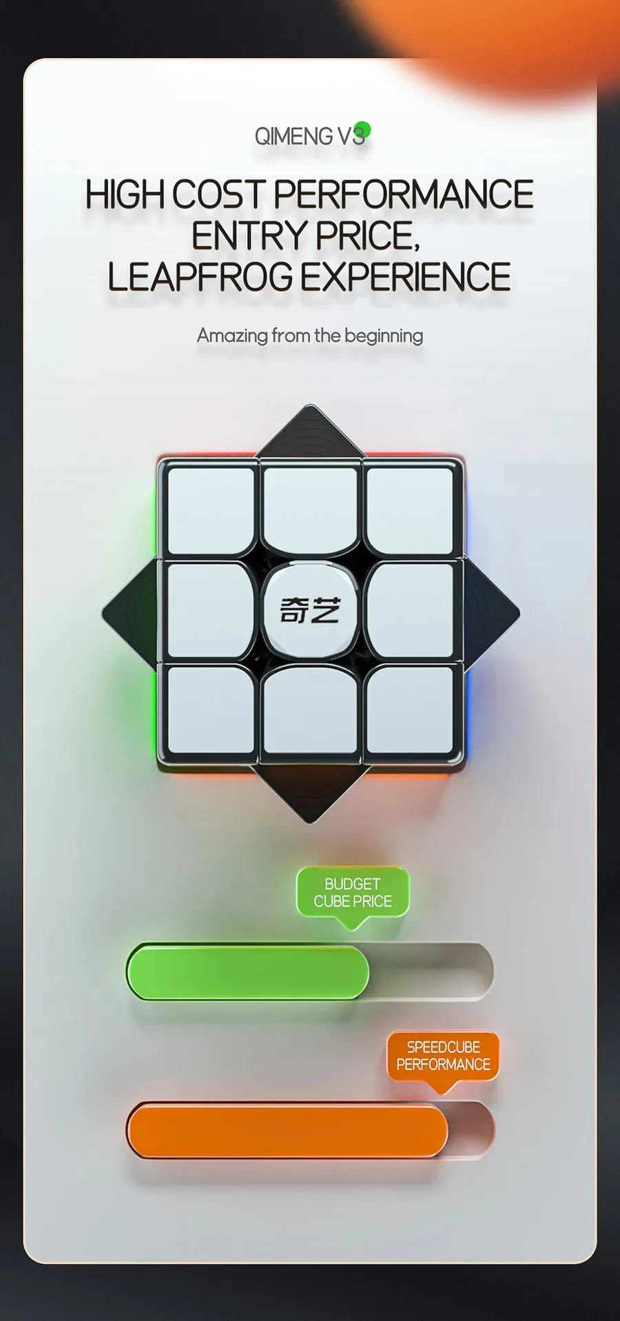 Qiyi Qimeng V3 Magic Cube 3x3 Qiyi Cubo Magico Profissional 3X3X3 Educational Toy For Kids Puzzle