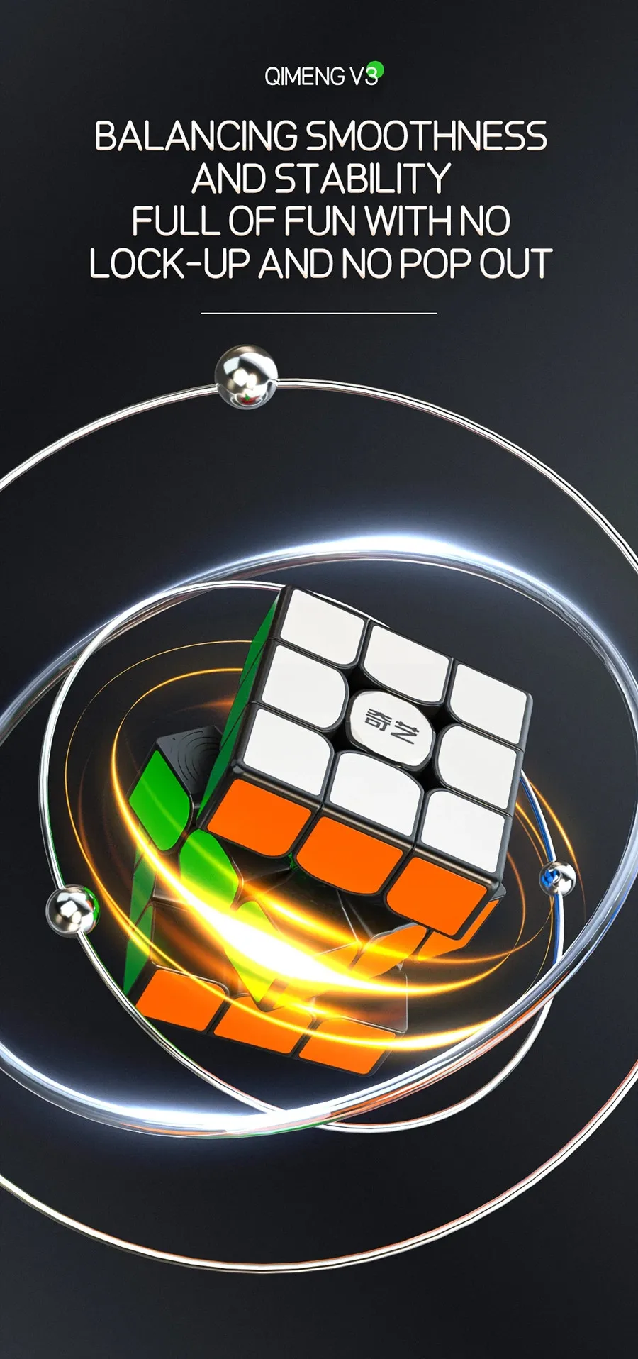Qiyi Qimeng V3 Magic Cube 3x3 Qiyi Cubo Magico Profissional 3X3X3 Educational Toy For Kids Puzzle