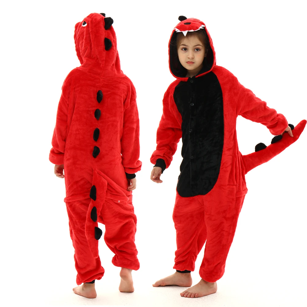 Kawaii Girls Pajamas Winter Purple Unicorn Onesie Hooded Plush Kigurumi Jumpsuit Blanket Sleeper Warm Overall Kids Nightwear Pjs