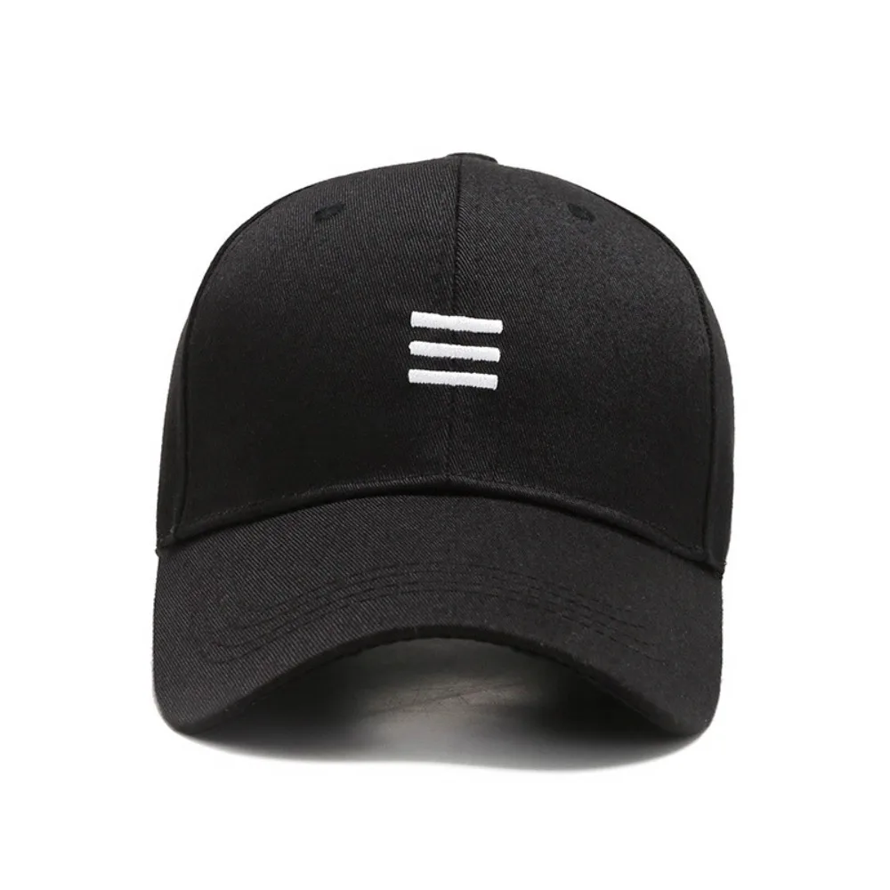 Hat trendy simple three horizontal bars Summer Baseball Men Women's fashion leisure sunshade Cap