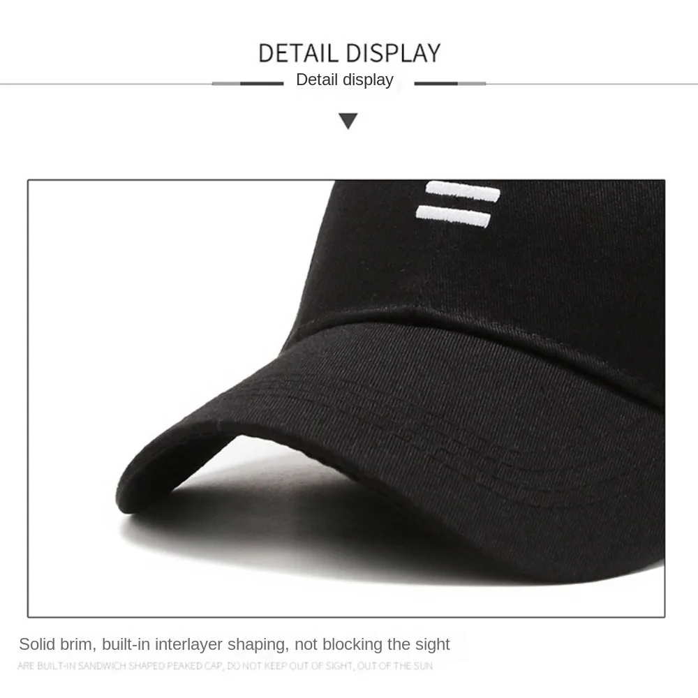 Hat trendy simple three horizontal bars Summer Baseball Men Women's fashion leisure sunshade Cap