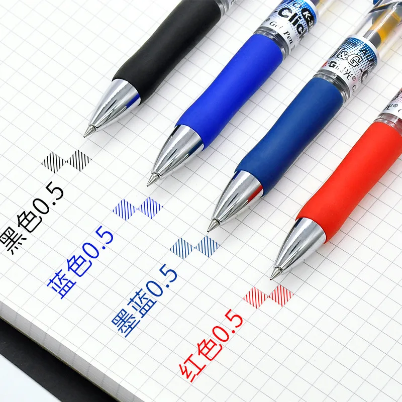 43 PCS Gel Pens & Refills Set Stationery Kawaii Writing Pen Black/Red/Blue Ink 0.5 mm Blue Ballpoint Pen Office School Supplies