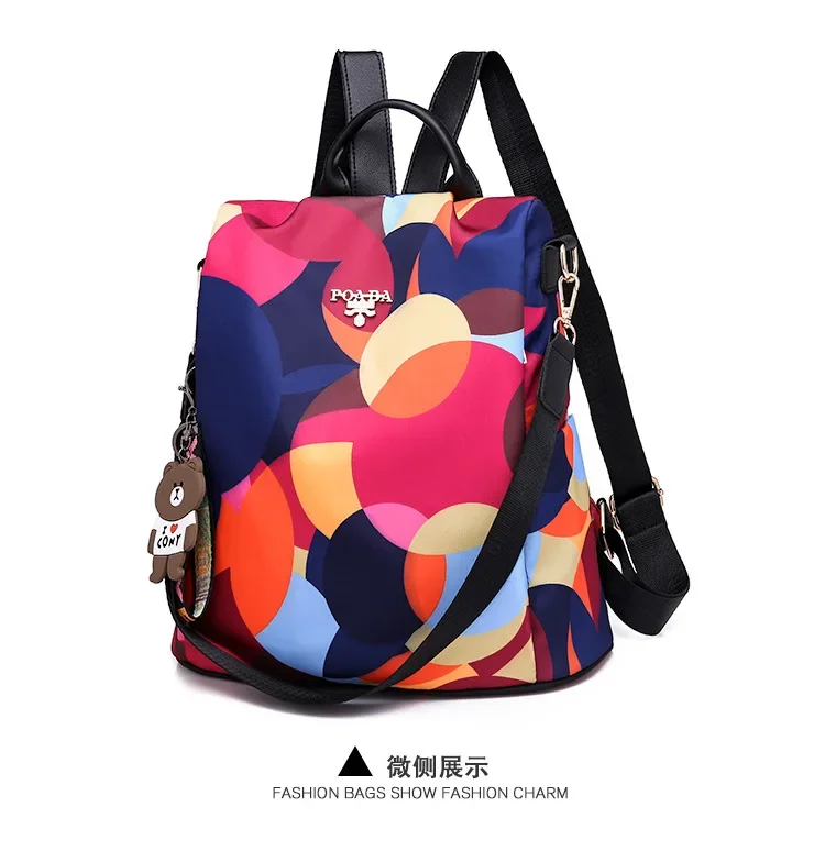 Women Backpack Fashion Oxford Cloth Shoulder Bags School Bags for Teenage Large Capacity Print Waterproof Travel Backpack