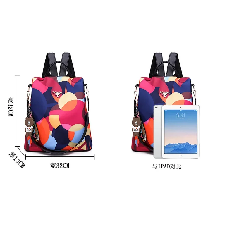 Women Backpack Fashion Oxford Cloth Shoulder Bags School Bags for Teenage Large Capacity Print Waterproof Travel Backpack