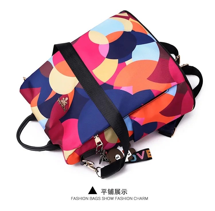 Women Backpack Fashion Oxford Cloth Shoulder Bags School Bags for Teenage Large Capacity Print Waterproof Travel Backpack