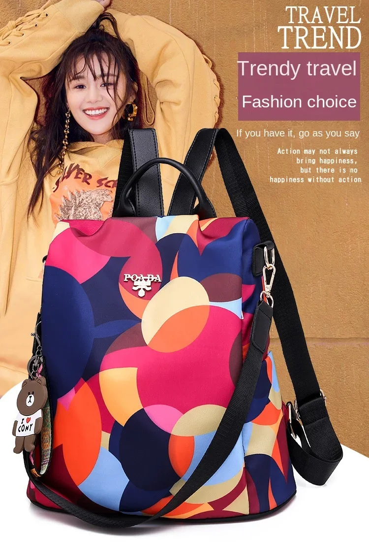 Women Backpack Fashion Oxford Cloth Shoulder Bags School Bags for Teenage Large Capacity Print Waterproof Travel Backpack