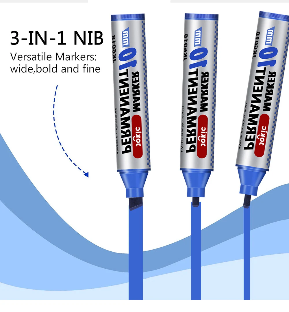 1/4 Pcs Colors Set Permanent Marker Pen Waterproof Ink Thin Nib Crude Nib Black Blue Red Green Ink 10mm Crude Color Marker Pens