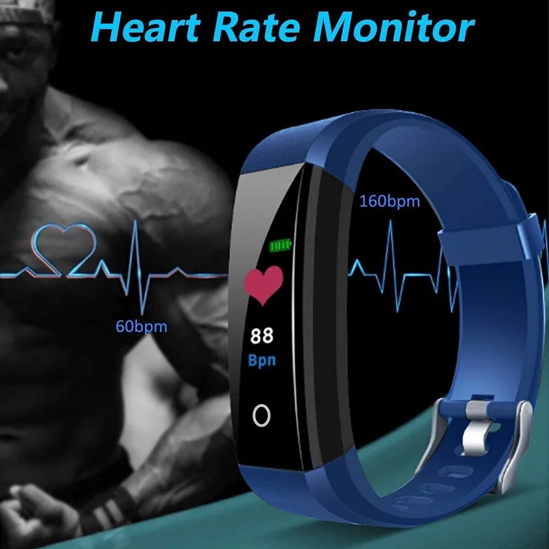 115plus Kids Smartwatch Bluetooth 4.0 Intelligent Sports Bracelet for iOS Android Sport Fitness Tracker Touch Wristband Watch