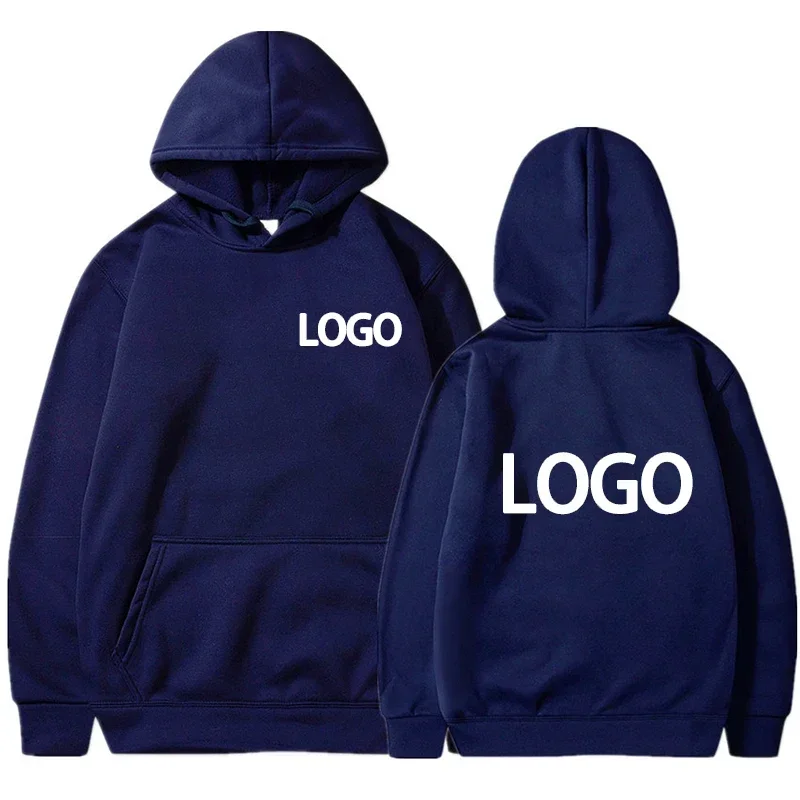 Men's and Women's Hooded Pullover, Customized Team Loose Casual Clothing, Fashionable and Personalized 100% Polyester,