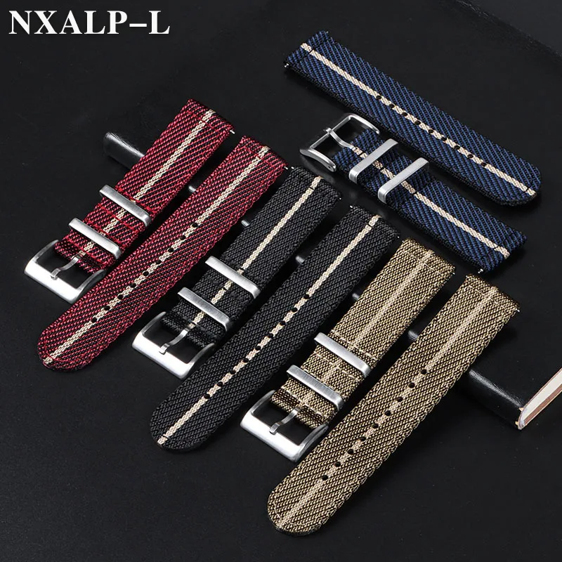 Men's Military Nylon Watch Strap for Seiko for Omega Bracelet Quick Release Universal Sport Canvas Smart Watch Band 20mm 22mm