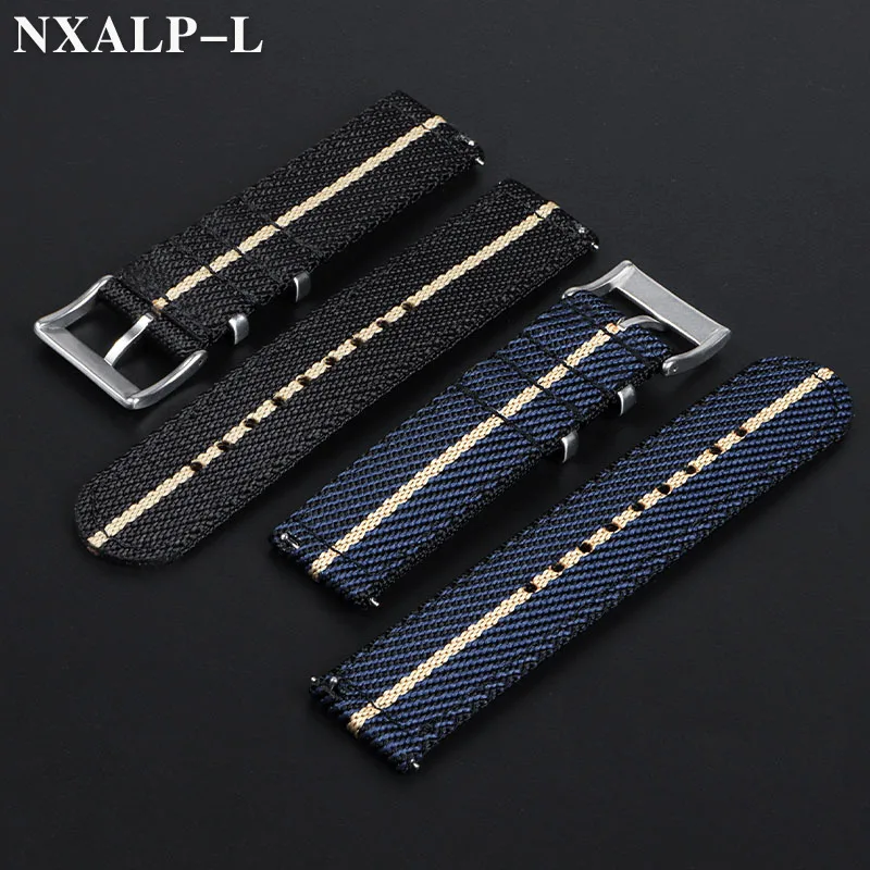 Men's Military Nylon Watch Strap for Seiko for Omega Bracelet Quick Release Universal Sport Canvas Smart Watch Band 20mm 22mm