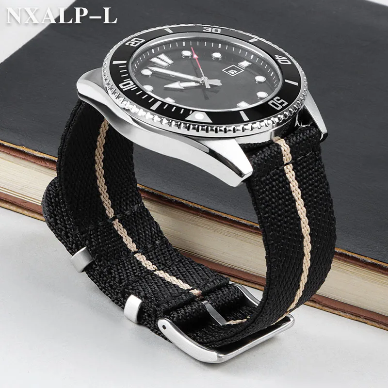 Men's Military Nylon Watch Strap for Seiko for Omega Bracelet Quick Release Universal Sport Canvas Smart Watch Band 20mm 22mm