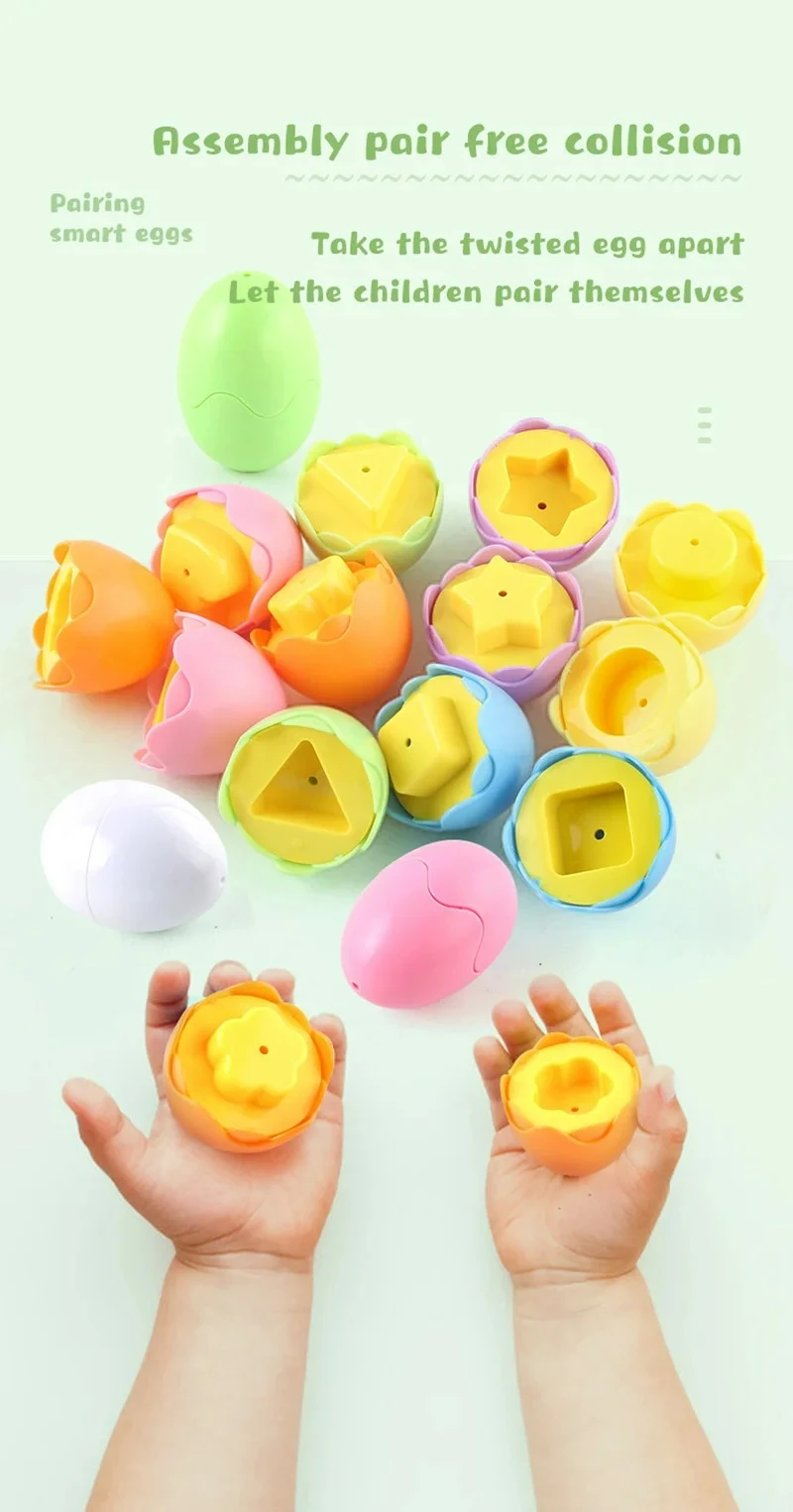 Eggs Screws 3D Puzzle Montessori Learning Education Math Toys Kids Shape Match Smart Game For Children Educational Easter Gifts